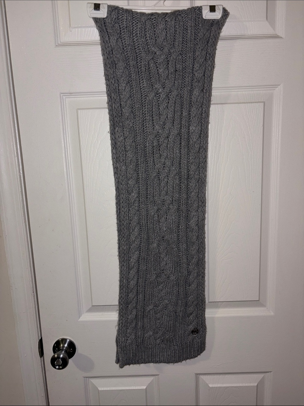 MICHAEL Michael Kors Gray Cable Knit Scarf